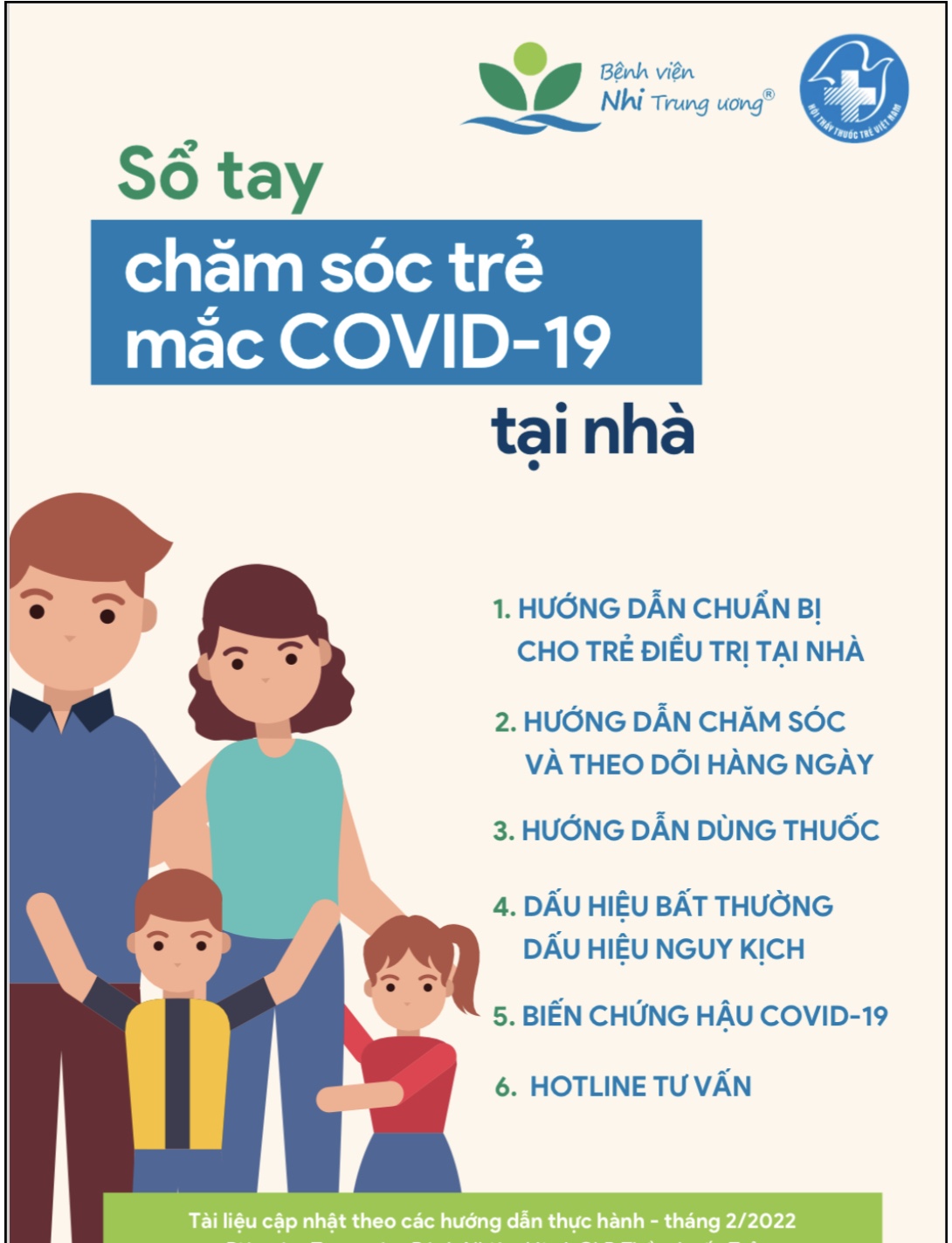 SỔ TAY CHĂM SÓC TRẺ MẮC COVID-19 TẠI NHÀ