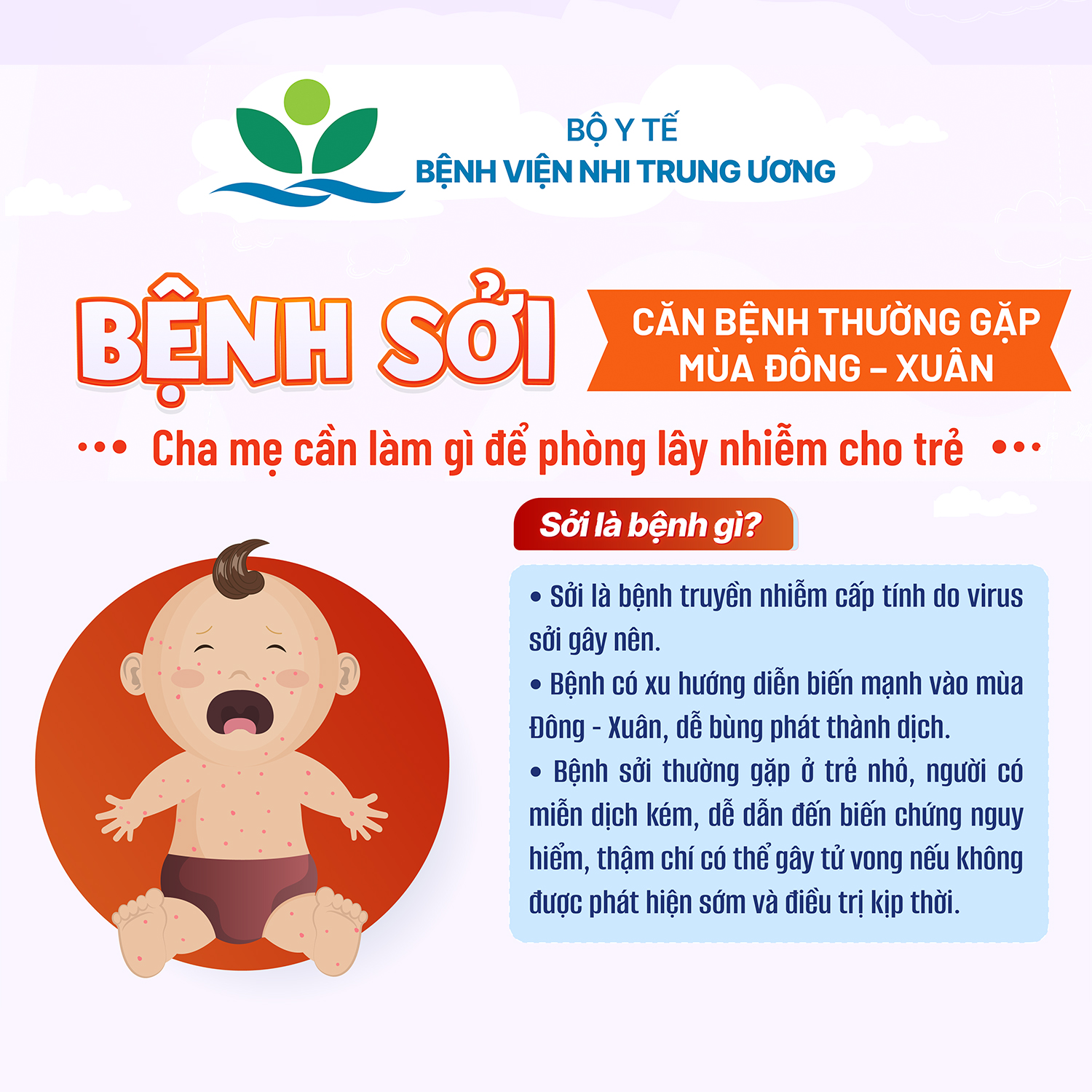 BỆNH SỞI – CĂN BỆNH THƯỜNG GẶP MÙA ĐÔNG – XUÂN