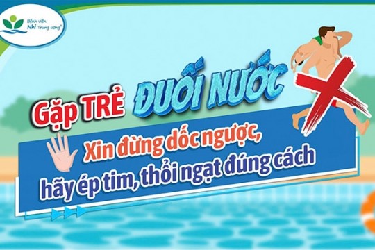 Gặp trẻ đuối nước – Đừng dốc ngược, hãy ép tim, thổi ngạt đúng cách