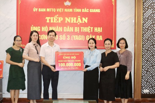Bệnh viện Sản Nhi Bắc Giang phát động ủng hộ 200 triệu đồng giúp Nhân dân tỉnh Bắc Giang khắc phục hậu quả cơn bão số 03