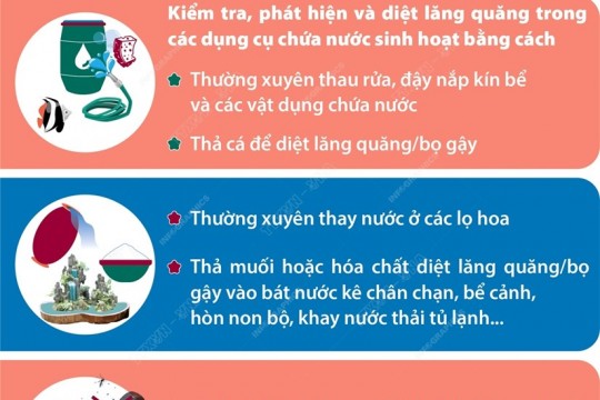 [Infographics] Bộ Y tế khuyến cáo phòng, chống sốt xuất huyết
