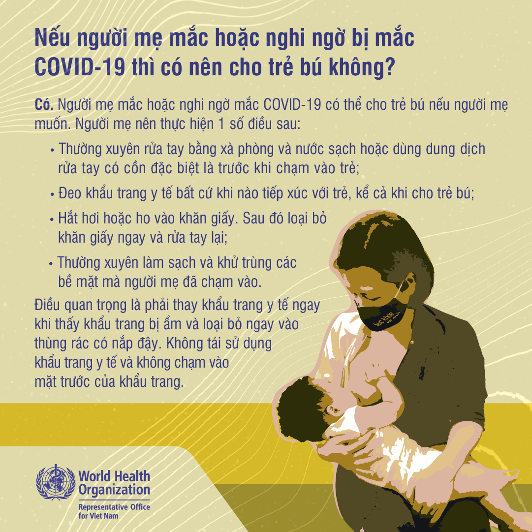 GIẢI ĐÁP THẮC MẮC VỀ NUÔI CON BẰNG SỮA MẸ VÀ COVID-19