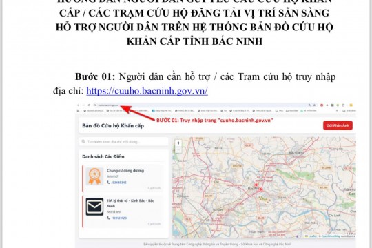Hệ thống bản đồ số, hướng dẫn cách gửi yêu cầu cứu hộ khẩn cấp tới người thân trong gia đình, bạn bè và cộng đồng dân cư