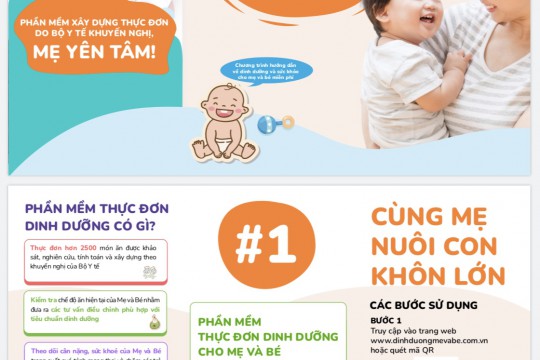 PHẦN MỀM XÂY DỰNG THỰC ĐƠN CÂN BẰNG DINH DƯỠNG DÀNH CHO BÀ MẸ VÀ TRẺ EM