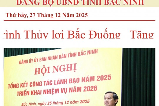 Trang thông tin điện tử “Đảng bộ UBND tỉnh Bắc Ninh"
