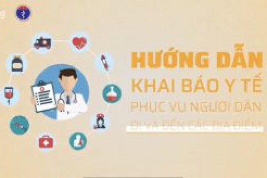 HƯỚNG DẪN KHAI BÁO Y TẾ BẰNG MÃ QR-CODE