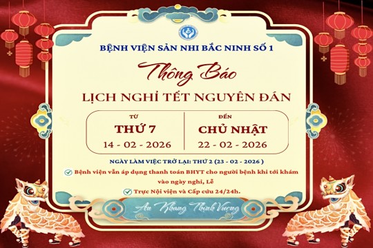 Thông báo Lịch nghỉ Tết Nguyên đán Bính Ngọ 2026