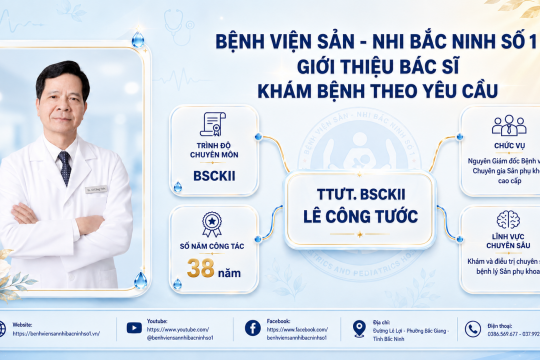 Bệnh viện Sản - Nhi Bắc Ninh số 1 giới thiệu đội ngũ bác sĩ khám bệnh theo yêu cầu