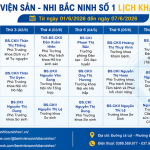 LỊCH KHÁM DỊCH VỤ Từ ngày 01/6/2026 đến ngày 07/6/2026