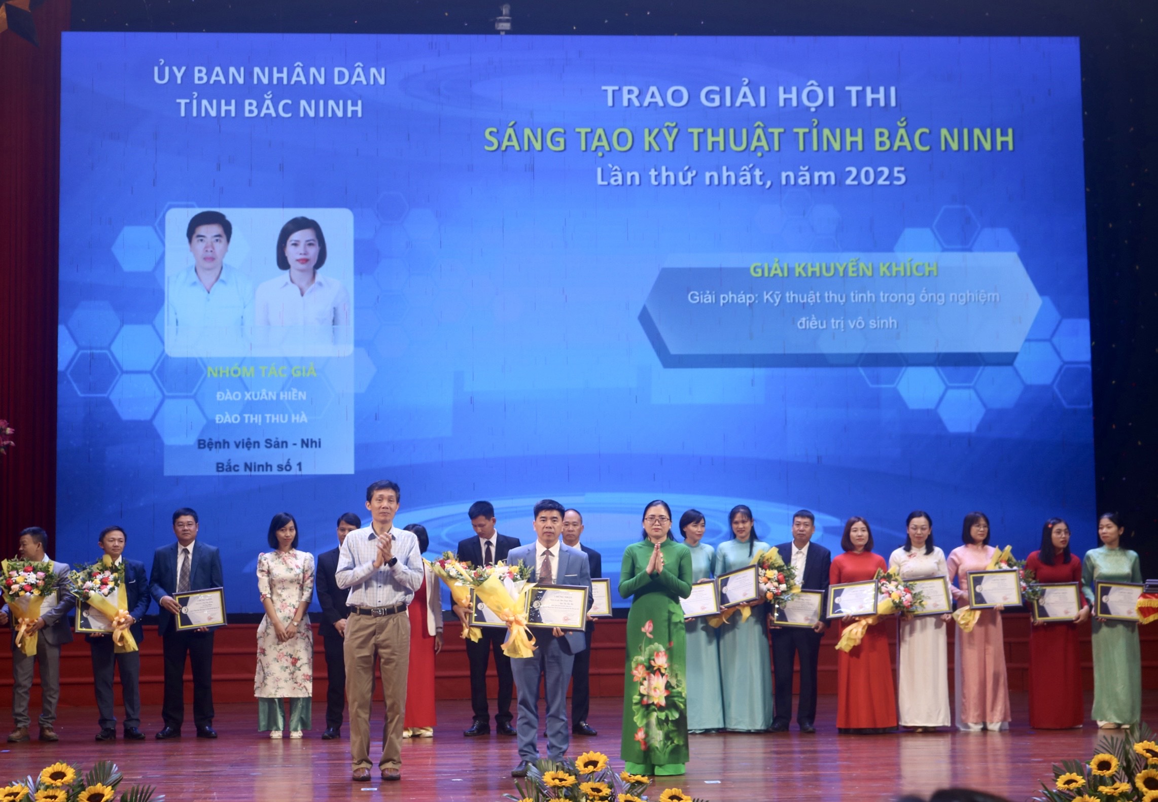 Nhóm tác giả Đào Xuân Hiền - Đào Thị Thu Hà đạt giải Khuyến khích Hội thi Sáng tạo kỹ thuật tỉnh Bắc Ninh lần thứ nhất, năm 2025