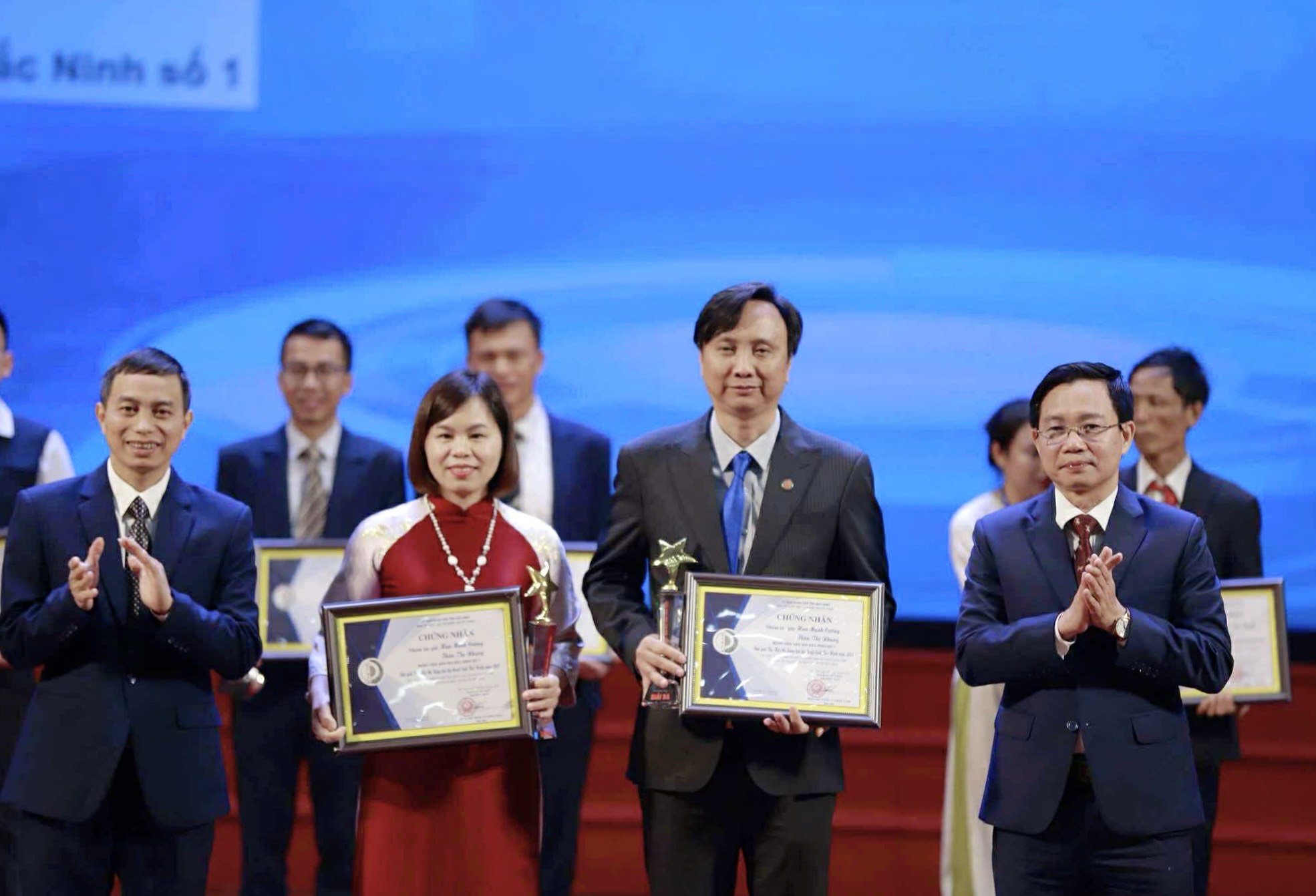 Nhóm tác giả Hán Mạnh Cường - Thân Thị Nhung đạt giải Ba Hội thi Sáng tạo kỹ thuật tỉnh Bắc Ninh lần thứ nhất, năm 2025