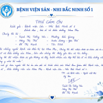 Những lá thư cảm ơn gửi trao niềm tin yêu tới Bệnh viện Sản - Nhi Bắc Ninh số 1