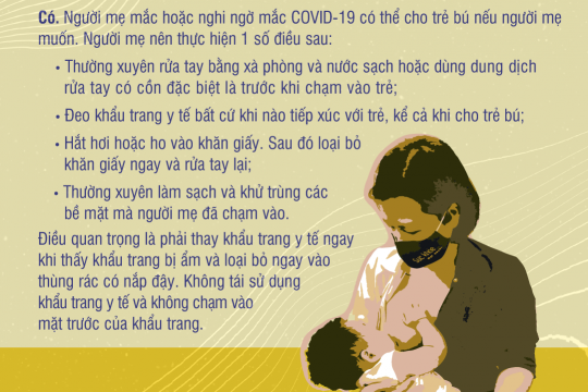 GIẢI ĐÁP THẮC MẮC VỀ NUÔI CON BẰNG SỮA MẸ VÀ COVID-19
