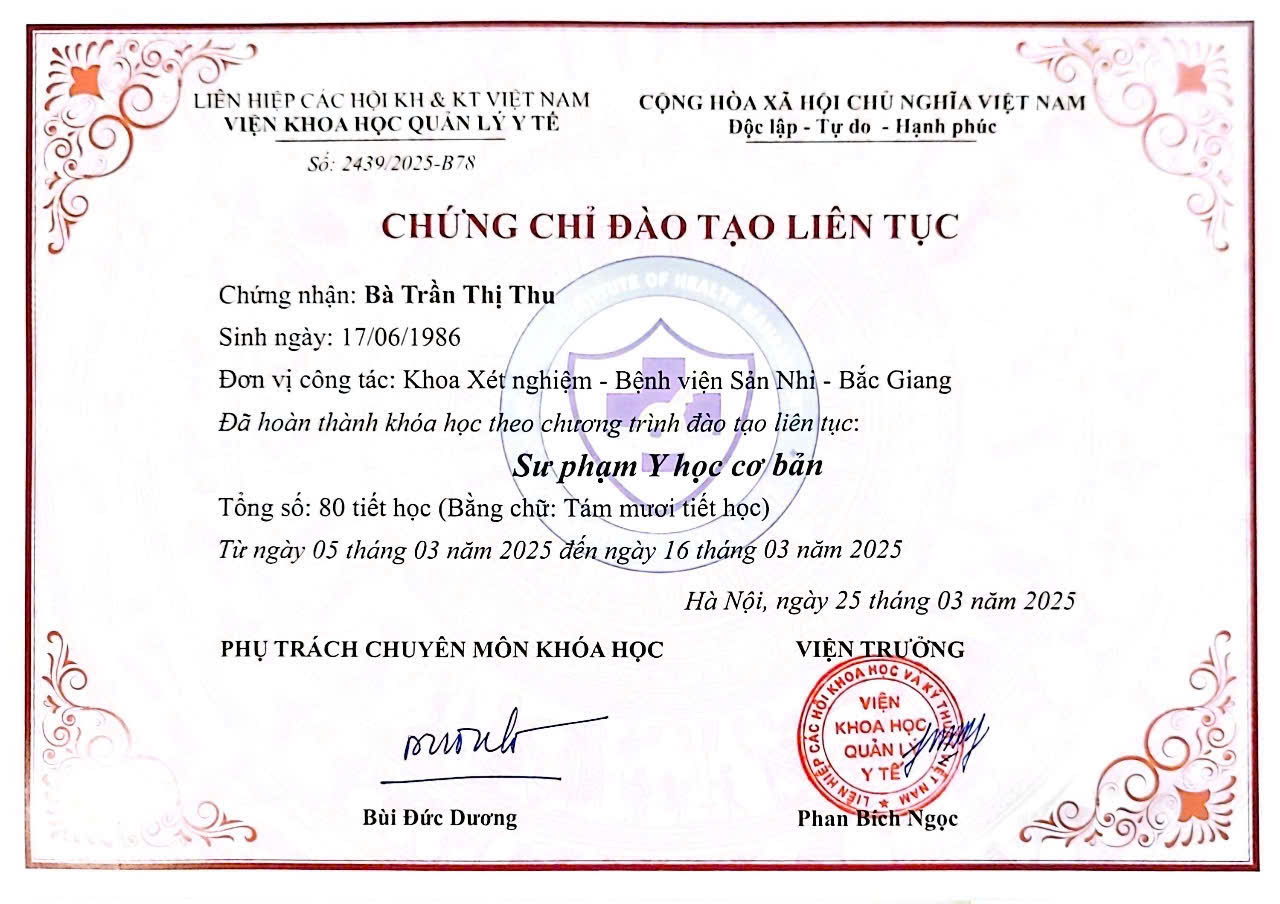 Thu XN