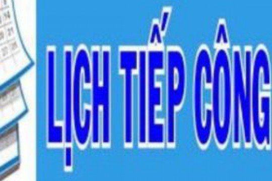 Lịch tiếp công dân năm 2023