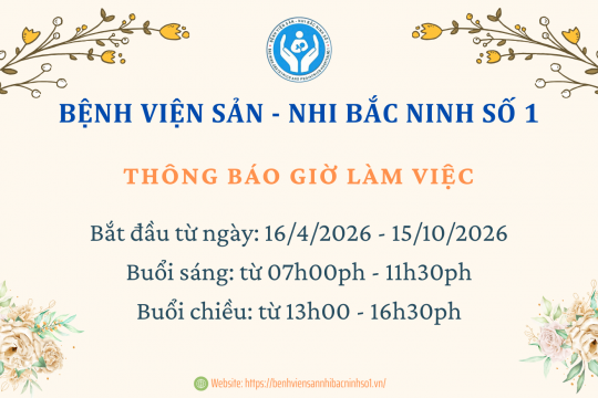 Thông báo giờ làm việc